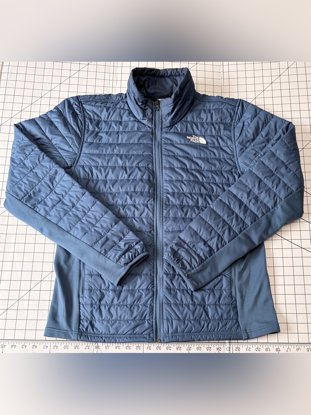 The North Face Men’s Large Hybrid Quilted Jacket Blue Full Zip Insulated